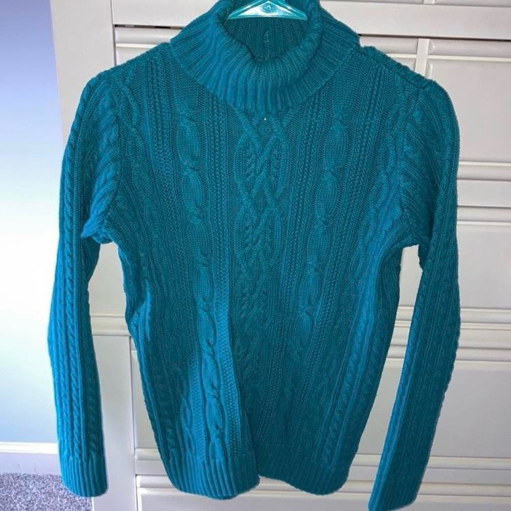 Croft&Barrow Teal Turtleneck Sweater